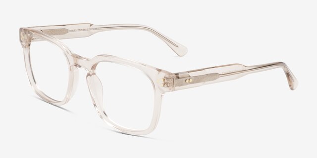 Dreams Crystal Brown AcetateEyeglass Frames from EyeBuyDirect, Angle View