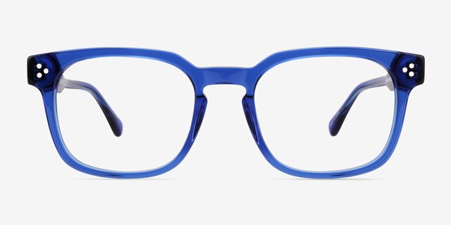 Dreams Crystal Blue AcetateEyeglass Frames from EyeBuyDirect, Front View