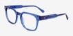 Dreams Crystal Blue AcetateEyeglass Frames from EyeBuyDirect, Angle View