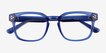 Dreams Crystal Blue AcetateEyeglass Frames from EyeBuyDirect, Closed View