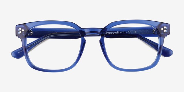 Dreams Crystal Blue AcetateEyeglass Frames from EyeBuyDirect, Closed View