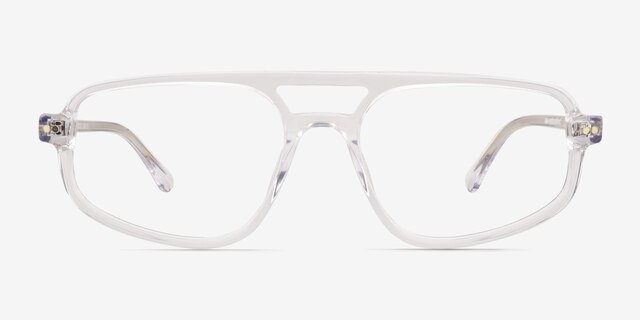 Meditate Crystal Clear AcetateEyeglass Frames from EyeBuyDirect, Front View