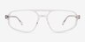 Meditate Crystal Clear AcetateEyeglass Frames from EyeBuyDirect, Front View