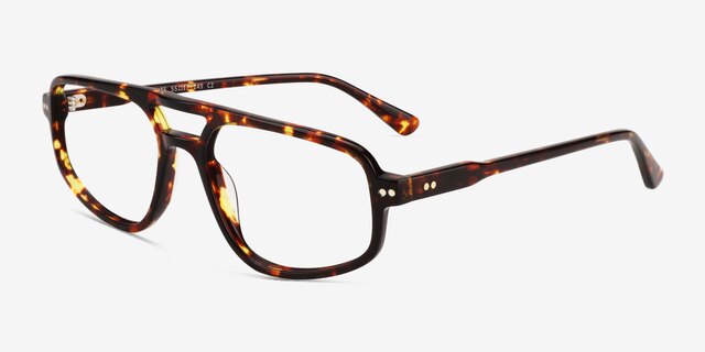 Meditate Tortoise AcetateEyeglass Frames from EyeBuyDirect, Angle View