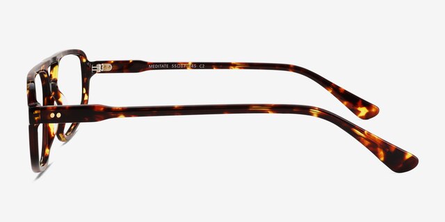 Meditate Tortoise AcetateEyeglass Frames from EyeBuyDirect, Side View