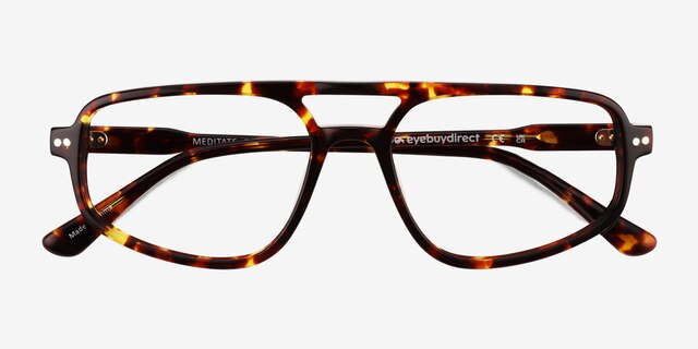 Meditate Tortoise AcetateEyeglass Frames from EyeBuyDirect, Closed View