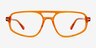 Meditate Crystal Orange AcetateEyeglass Frames from EyeBuyDirect, Front View