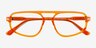 Meditate Crystal Orange AcetateEyeglass Frames from EyeBuyDirect, Closed View