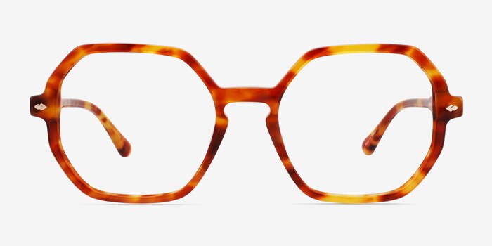 Attract Orange Tortoise Acetate Eyeglass Frames from EyeBuyDirect