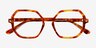 Attract Orange Tortoise AcetateEyeglass Frames from EyeBuyDirect, Closed View