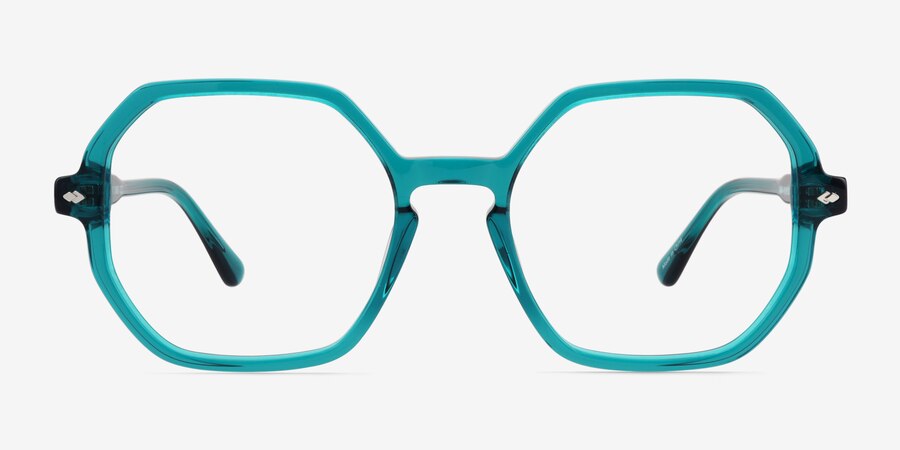 Attract Square Green Blue Full Rim Eyeglasses | Eyebuydirect