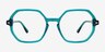 Attract Green Blue AcetateEyeglass Frames from EyeBuyDirect, Front View