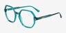 Attract Green Blue AcetateEyeglass Frames from EyeBuyDirect, Angle View