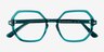 Attract Green Blue AcetateEyeglass Frames from EyeBuyDirect, Closed View