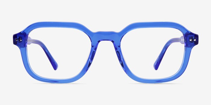 Kismet Crystal Blue Acetate Eyeglass Frames from EyeBuyDirect