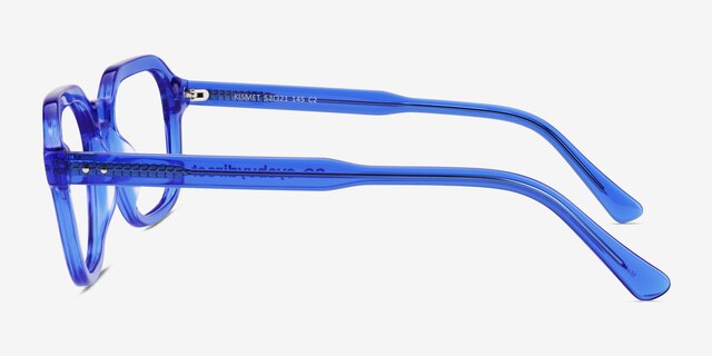 Kismet Crystal Blue AcetateEyeglass Frames from EyeBuyDirect, Side View