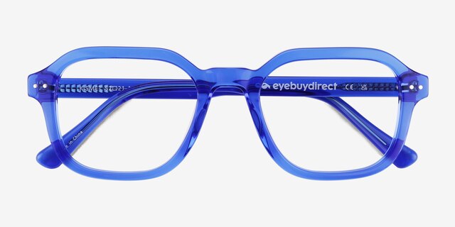Kismet Crystal Blue AcetateEyeglass Frames from EyeBuyDirect, Closed View