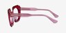 Intention Crystal Red Pink AcetateEyeglass Frames from EyeBuyDirect, Side View