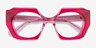 Intention Crystal Red Pink AcetateEyeglass Frames from EyeBuyDirect, Closed View
