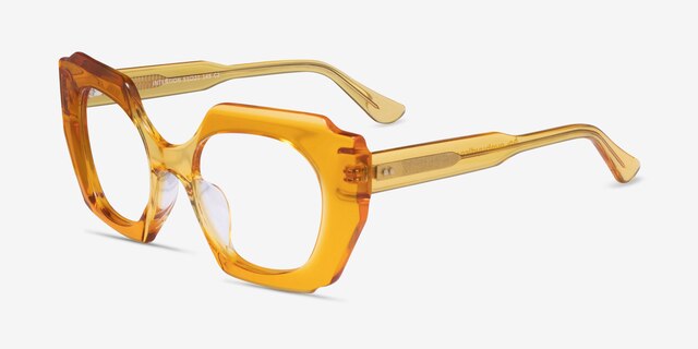 Intention Crystal Yellow AcetateEyeglass Frames from EyeBuyDirect, Angle View