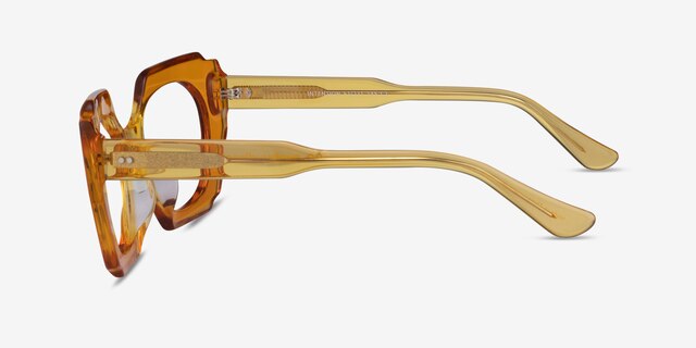 Intention Crystal Yellow AcetateEyeglass Frames from EyeBuyDirect, Side View
