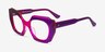 Intention Crystal Purple Pink AcetateEyeglass Frames from EyeBuyDirect, Angle View