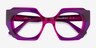 Intention Crystal Purple Pink AcetateEyeglass Frames from EyeBuyDirect, Closed View