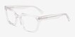Wisdom Clear AcetateEyeglass Frames from EyeBuyDirect, Angle View