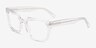 Wisdom Clear AcetateEyeglass Frames from EyeBuyDirect, Angle View