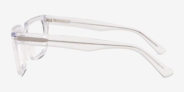 Wisdom Clear AcetateEyeglass Frames from EyeBuyDirect, Side View