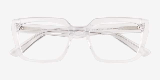 Wisdom Clear AcetateEyeglass Frames from EyeBuyDirect, Closed View