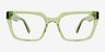 Wisdom Crystal Green AcetateEyeglass Frames from EyeBuyDirect, Front View