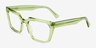 Wisdom Crystal Green AcetateEyeglass Frames from EyeBuyDirect, Angle View