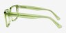 Wisdom Crystal Green AcetateEyeglass Frames from EyeBuyDirect, Side View