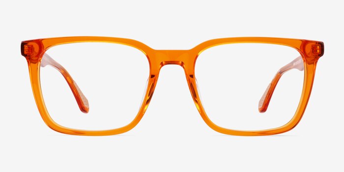 Ambition Crystal Orange Acetate Eyeglass Frames from EyeBuyDirect