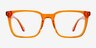 Ambition Crystal Orange AcetateEyeglass Frames from EyeBuyDirect, Front View