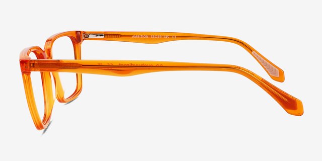 Ambition Crystal Orange AcetateEyeglass Frames from EyeBuyDirect, Side View