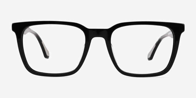 Ambition Black AcetateEyeglass Frames from EyeBuyDirect, Front View