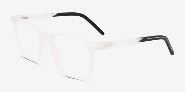 Accelerate Matte Clear PlasticEyeglass Frames from EyeBuyDirect, Angle View