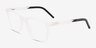 Accelerate Matte Clear PlasticEyeglass Frames from EyeBuyDirect, Angle View