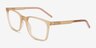 Accelerate Matte Crystal Brown PlasticEyeglass Frames from EyeBuyDirect, Angle View