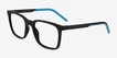 Accelerate Matte Black PlasticEyeglass Frames from EyeBuyDirect, Angle View