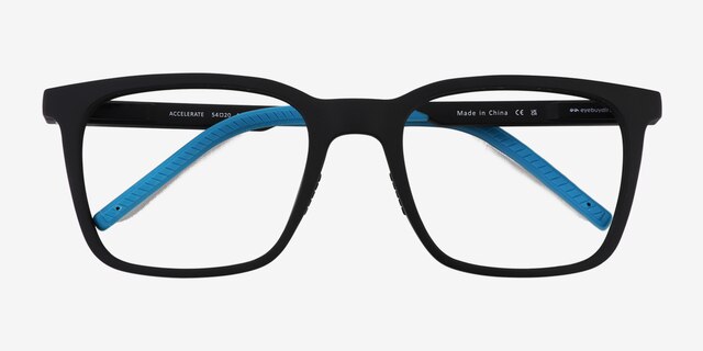 Accelerate Matte Black PlasticEyeglass Frames from EyeBuyDirect, Closed View