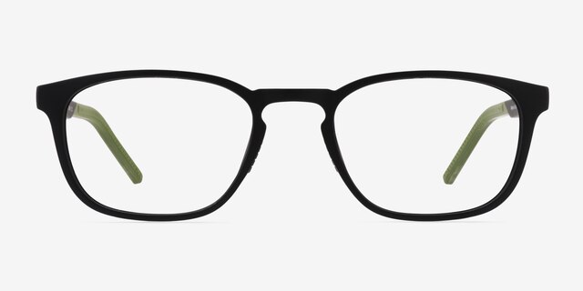 Attain Matte Black PlasticEyeglass Frames from EyeBuyDirect, Front View