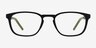 Attain Matte Black PlasticEyeglass Frames from EyeBuyDirect, Front View