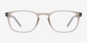 Attain Matte Crystal Gray Plastique Montures de lunettes de vue d'EyeBuyDirect, Vue de Face