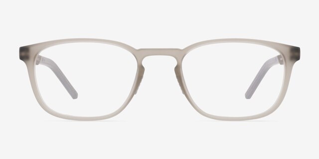 Attain Matte Crystal Gray PlasticEyeglass Frames from EyeBuyDirect, Front View