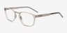 Attain Matte Crystal Gray PlasticEyeglass Frames from EyeBuyDirect, Angle View