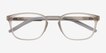 Attain Matte Crystal Gray PlasticEyeglass Frames from EyeBuyDirect, Closed View
