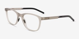Upward Matte Crystal Gray Plastique Montures de lunettes de vue d'EyeBuyDirect, Vue d'Angle